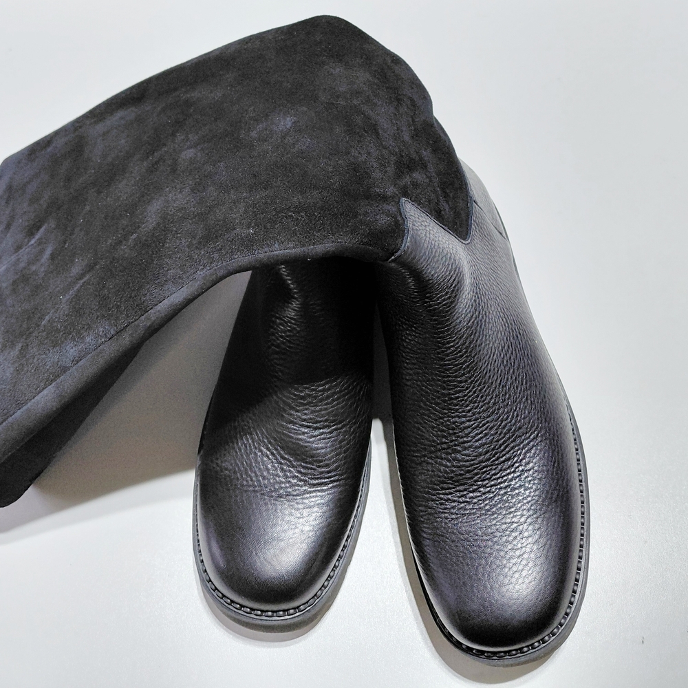 VIONIC Women's Fallbrook Black High Shaft Leather and Suede  Boot Size 9